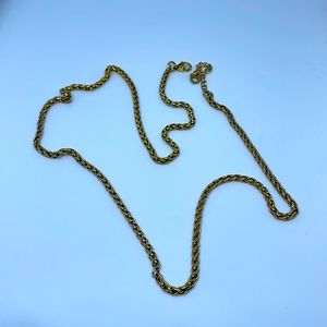 Vintage 18K Gold Plated Chain Necklace
